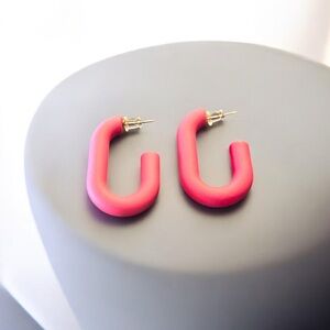 Sassy Jone Pink Hoop Earrings